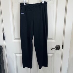 Patagonia Vintage Regulator Black Fleece Thermal Pull On Pants Size Small USA